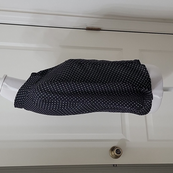 apostrophe size 4 Navy Blue White Polkadot LS Blouse - Picture 6 of 11
